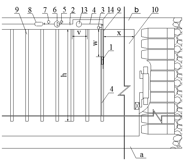 Hydrofracturing-based method and equipment for diminishing dust and eliminating outburst of coal bed