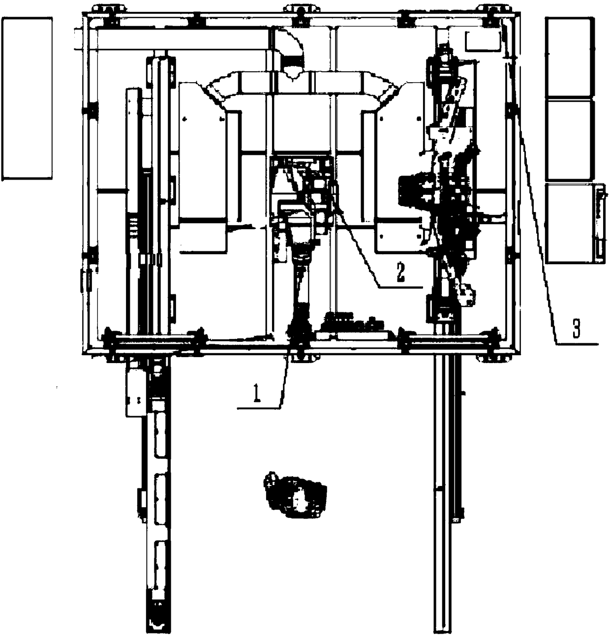 Robot laser cutting device of automobile body sheet metal part