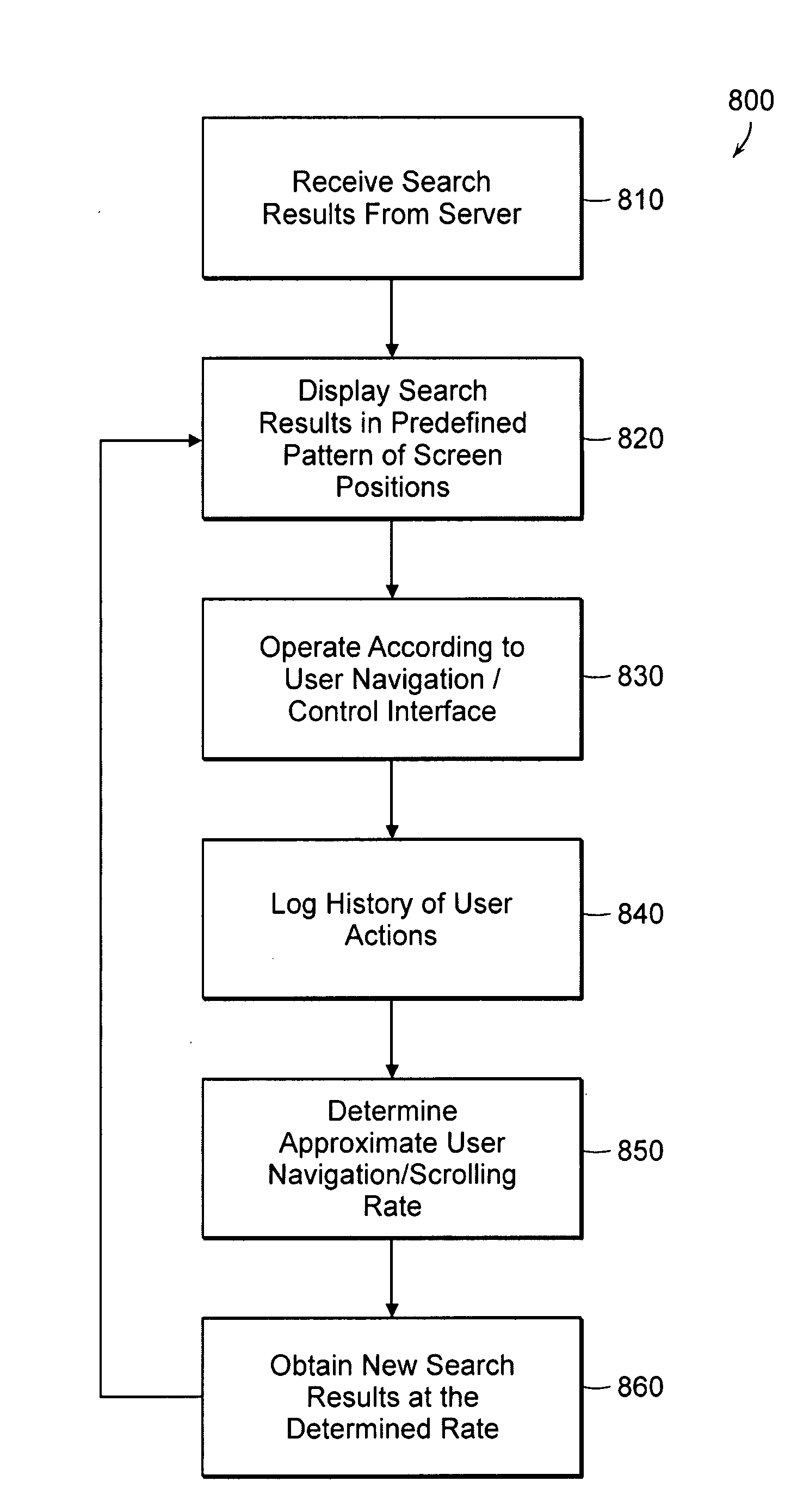 Database Search Results User Interface