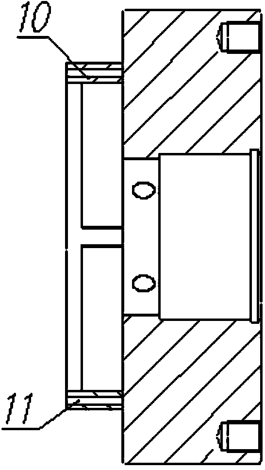 Axial force bearing test structure of elastic foil dynamic pressure gas thrust bearings