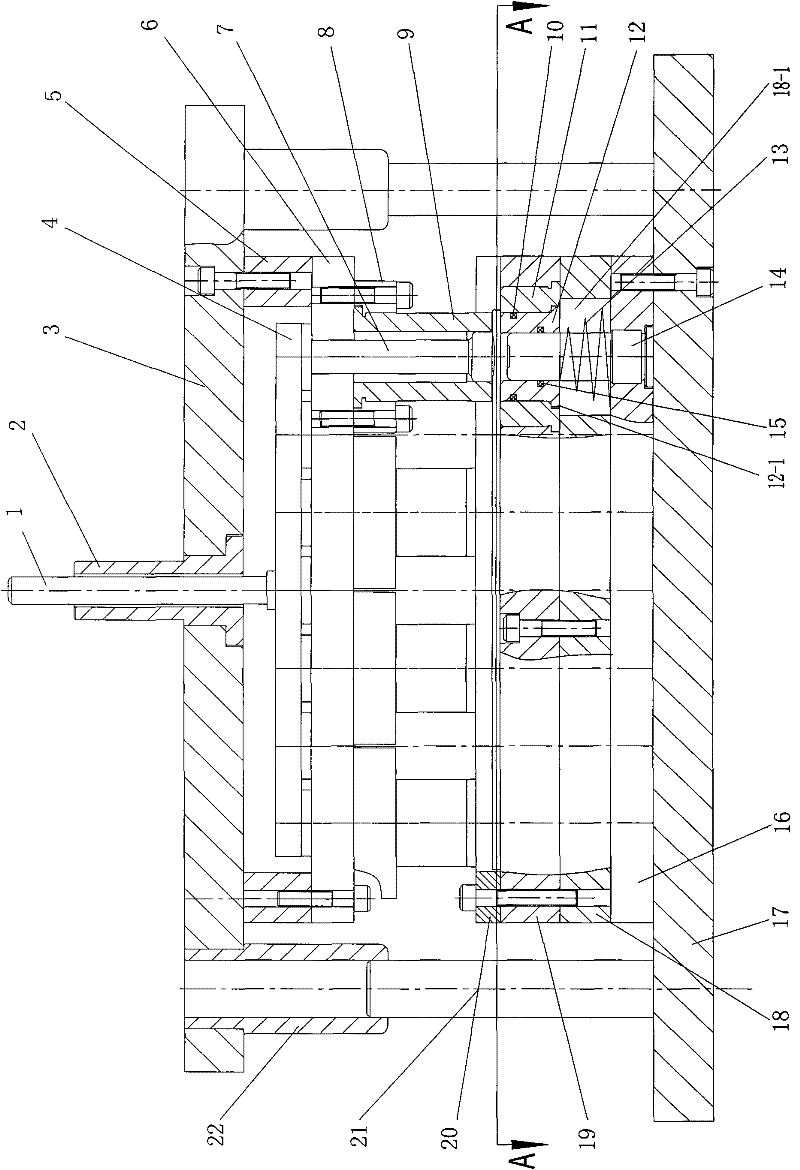 Blanking and drawing composite die for aluminium shell of capacitor