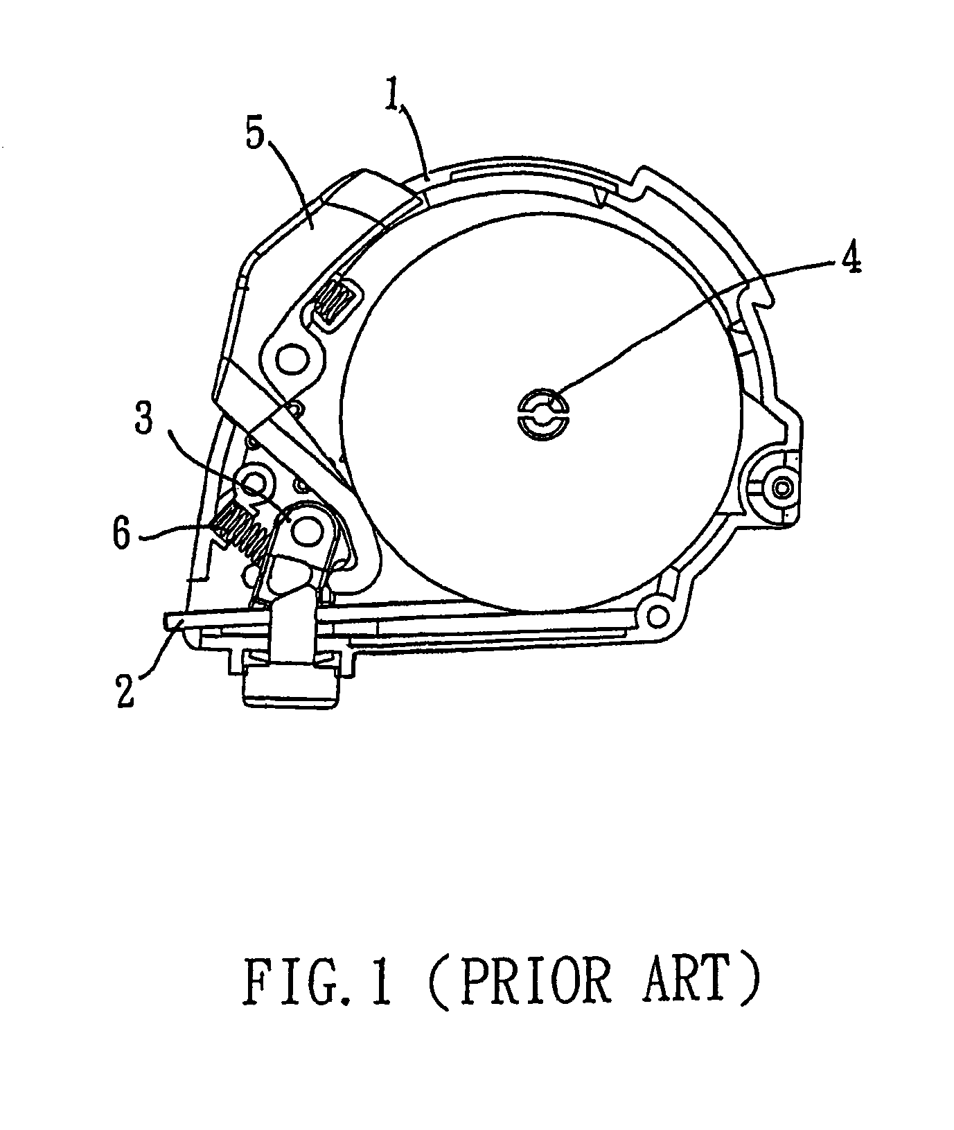 Automatic locking mechanism for a measuring tape device