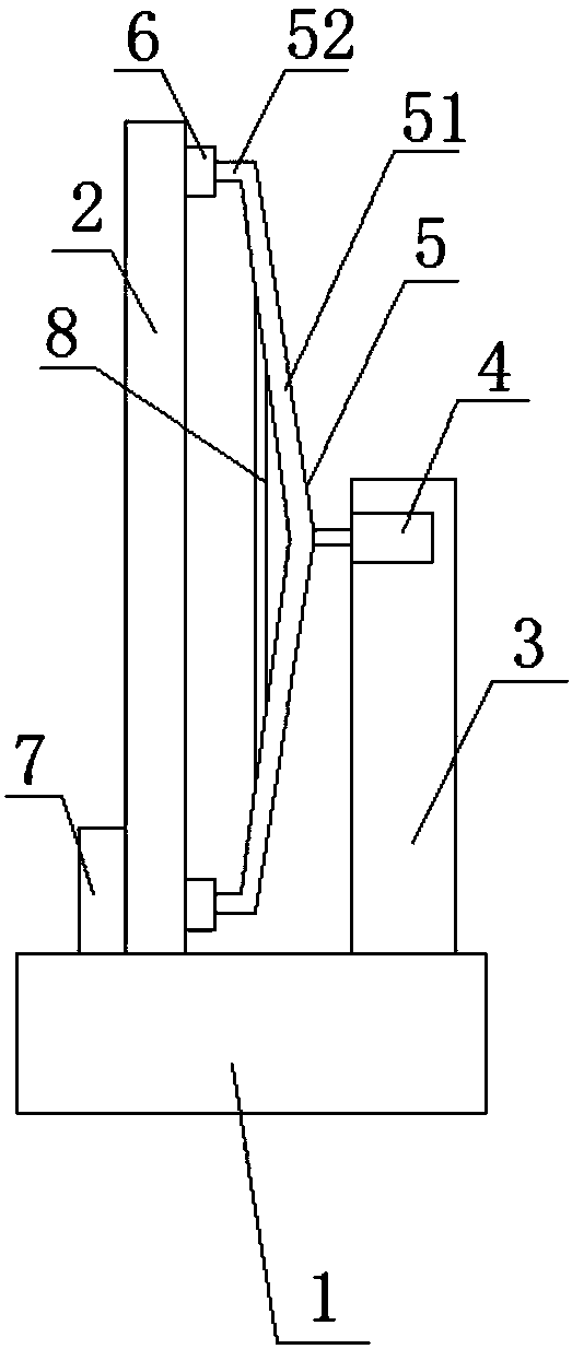 Manufacturing method of supporting mechanism of curved surface liquid crystal display device