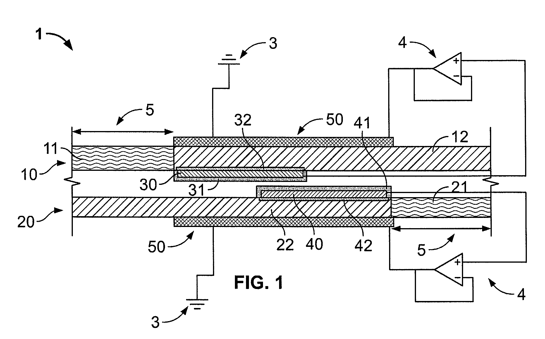 Sensor device for real-time monitoring or relative movement using capacitive fabric sensors