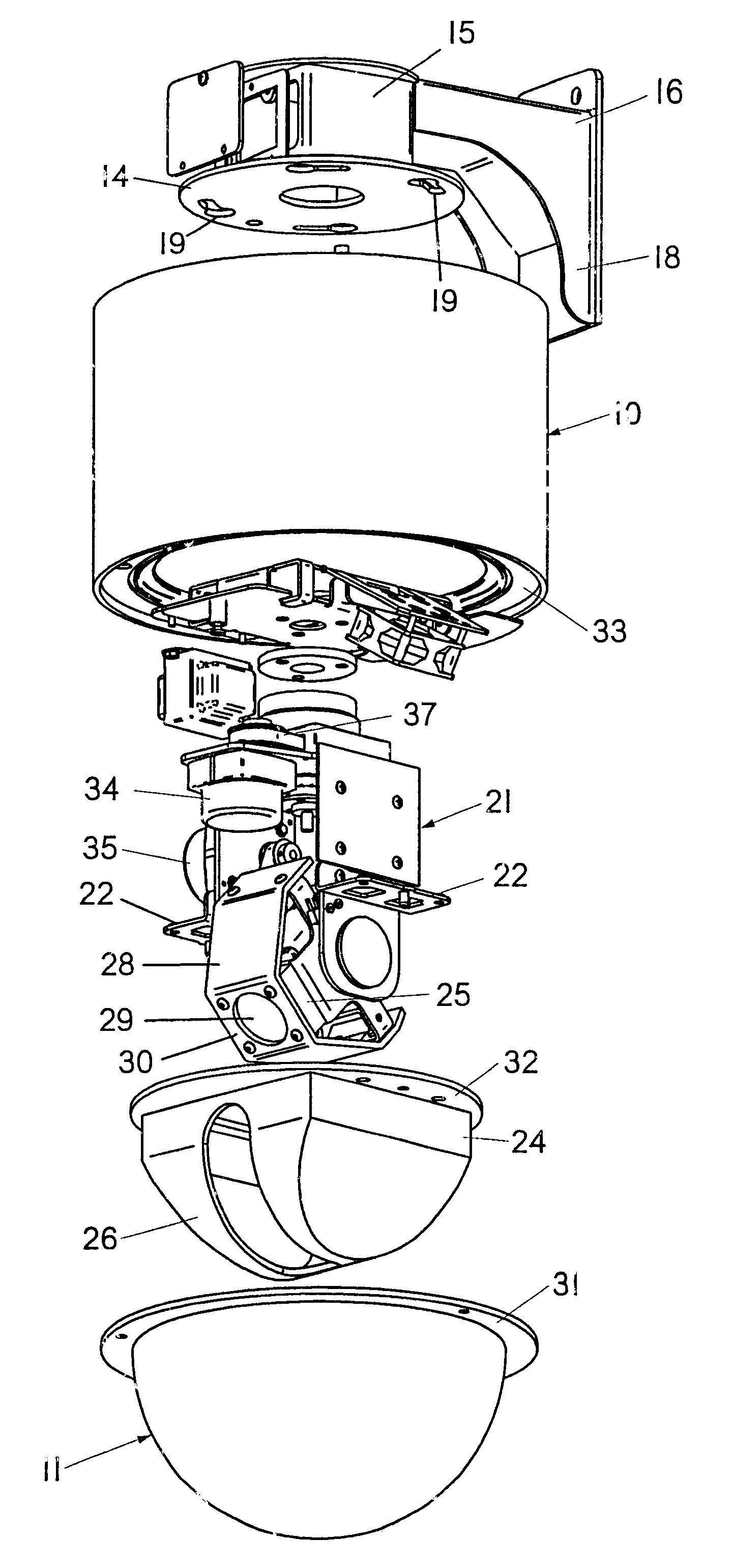 Housing for surveillance camera