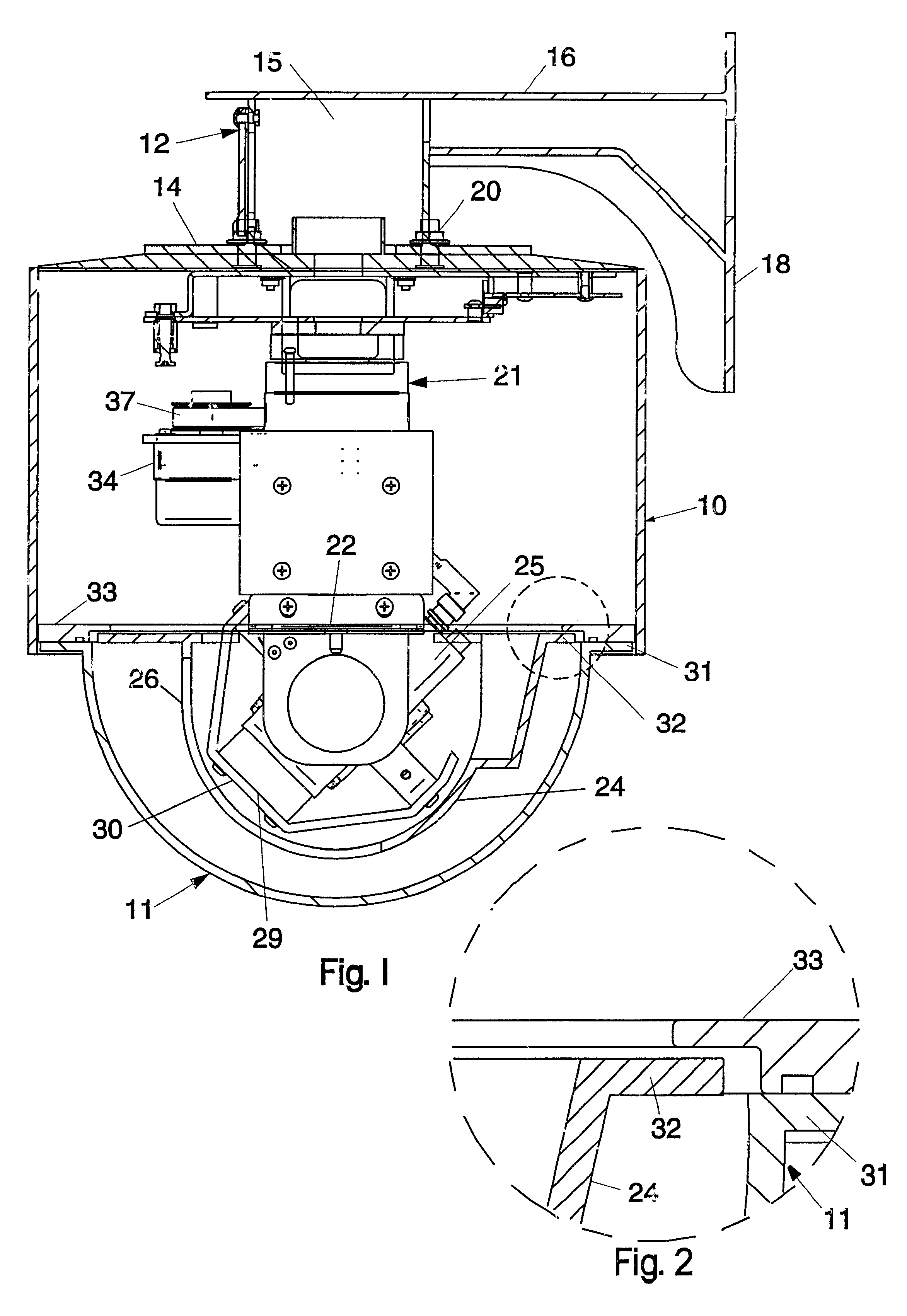 Housing for surveillance camera