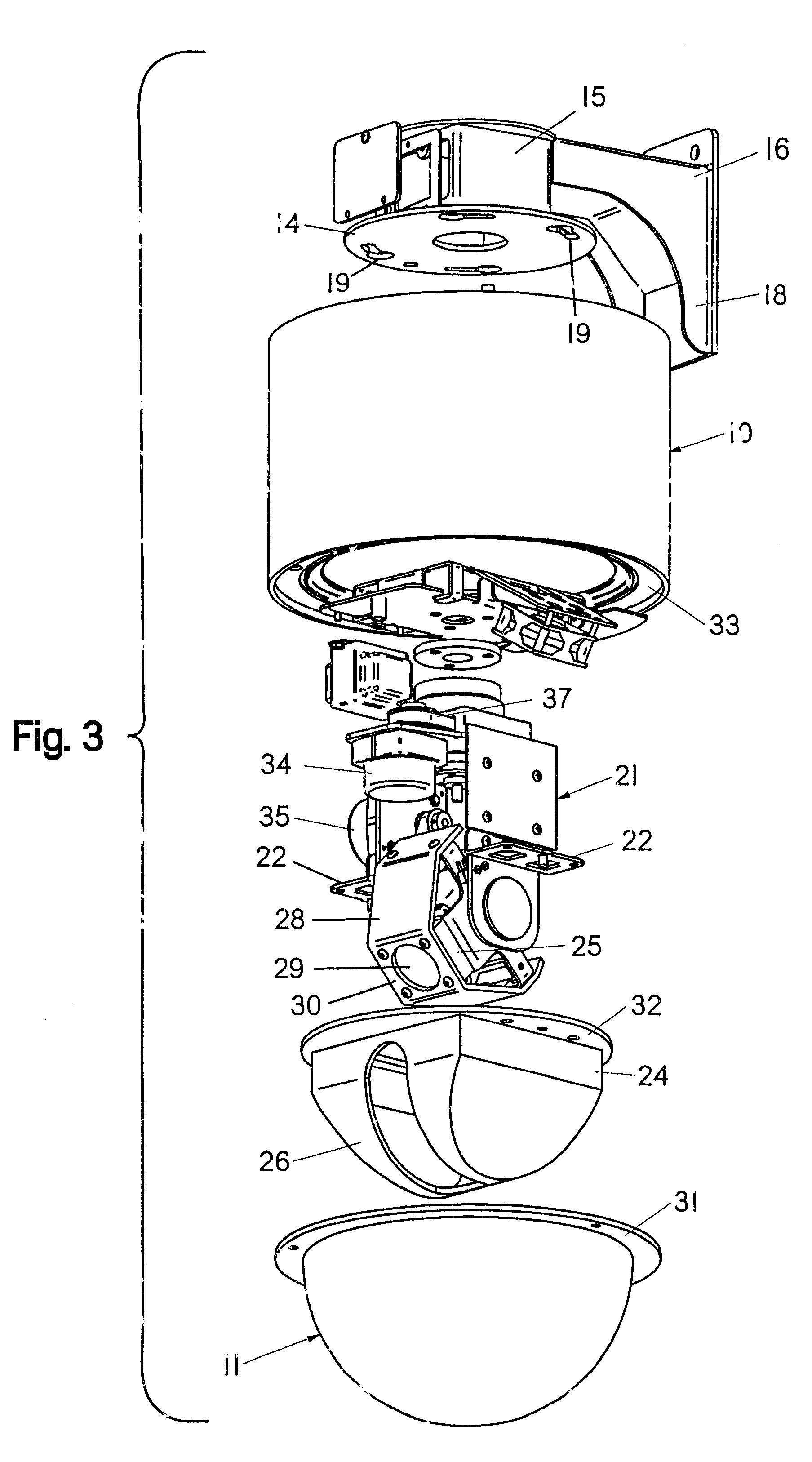 Housing for surveillance camera