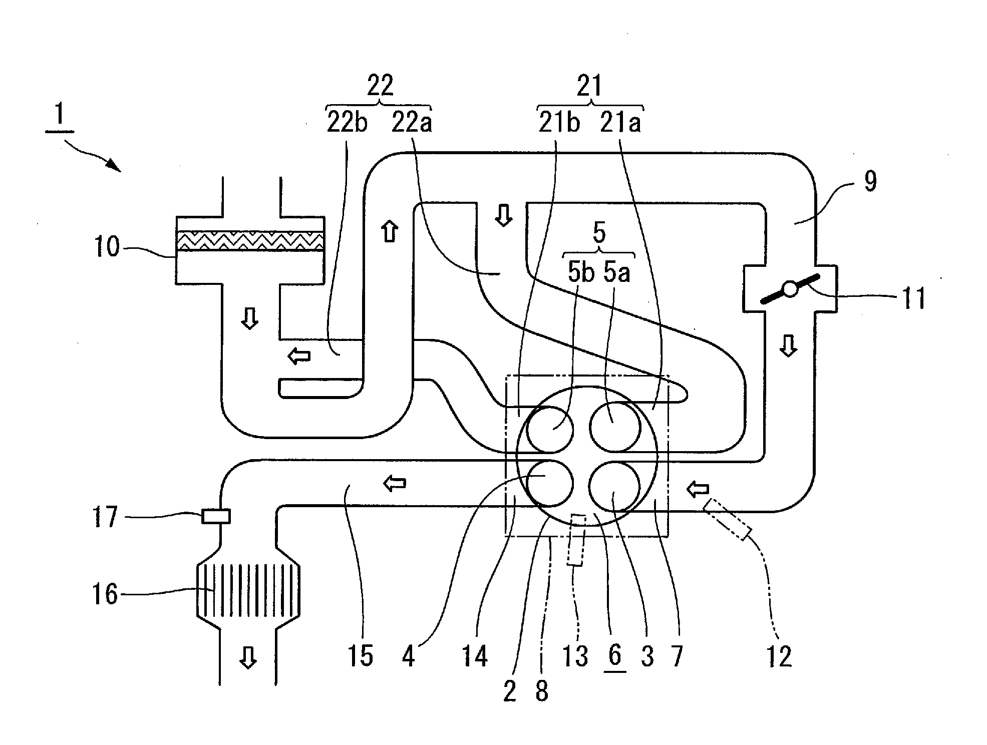 Six-stroke cycle engine having scavenging stroke