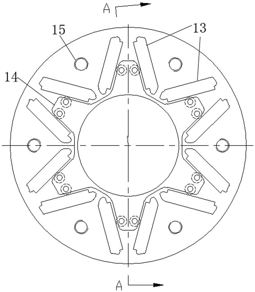 Built-in permanent magnet dismounting device and method of permanent magnet rotor