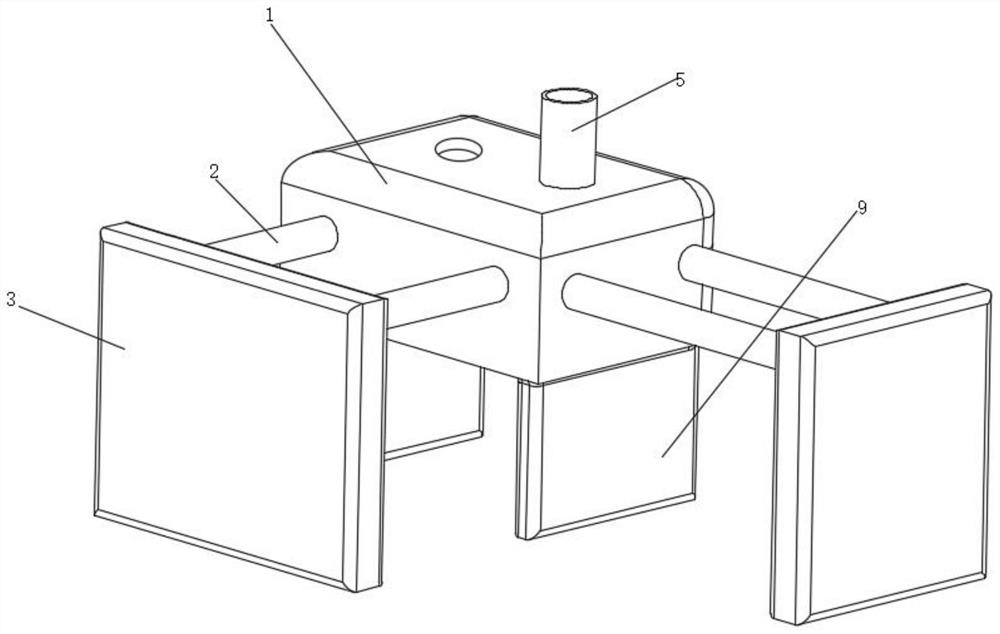 Glue extruding device for circuit installation box of solar photovoltaic panel