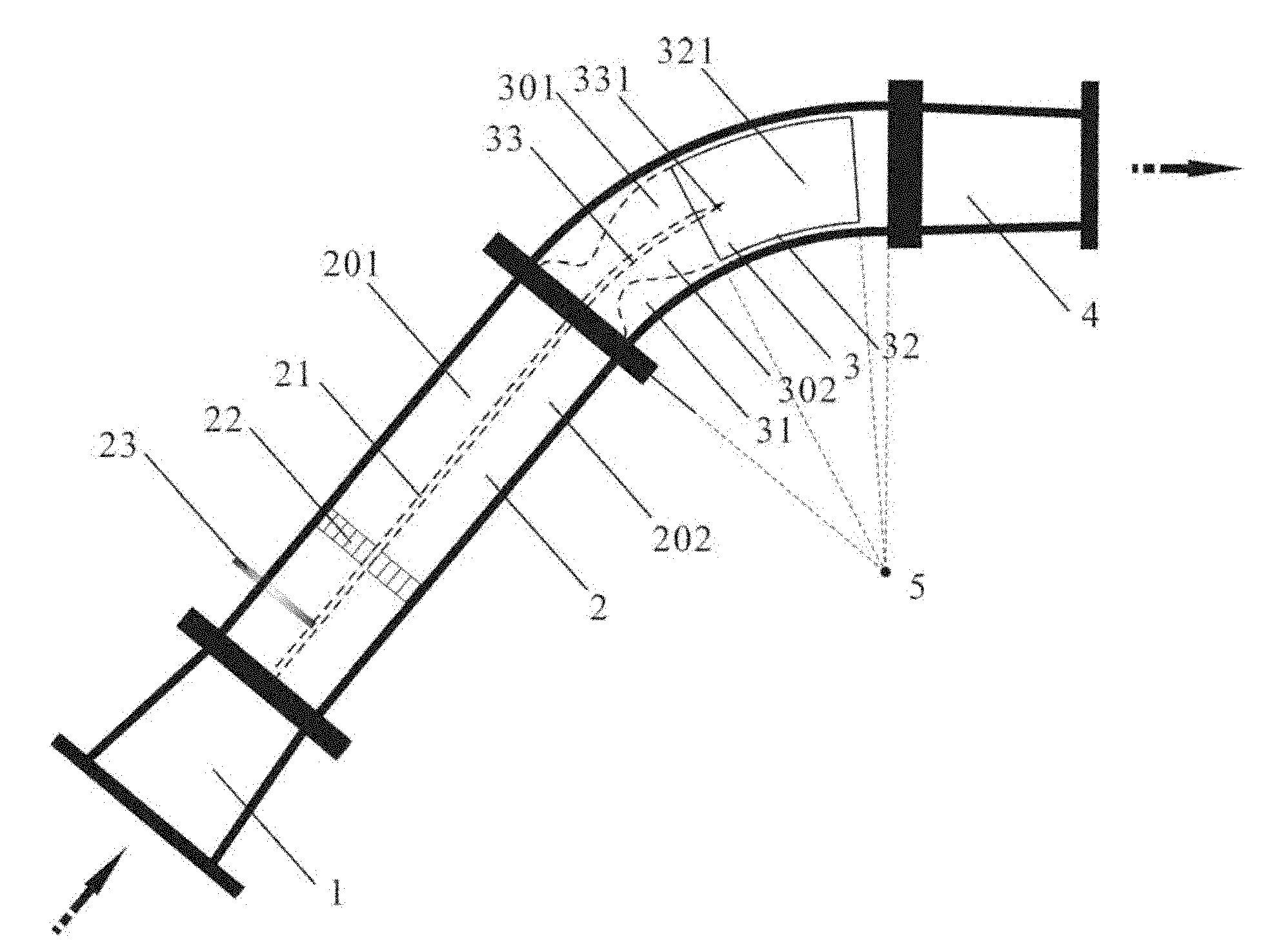 Supersonic free vortex mixing layer wind tunnel