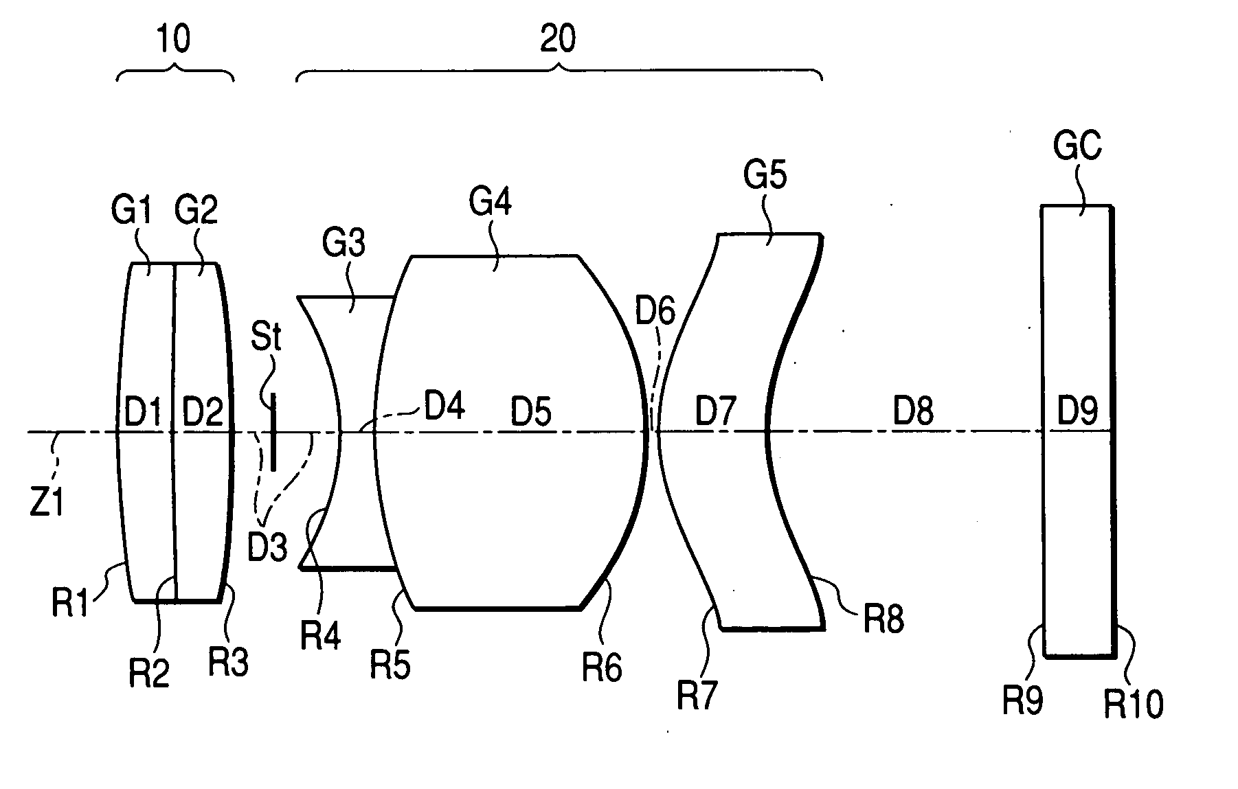 Imaging optical system with focusing function