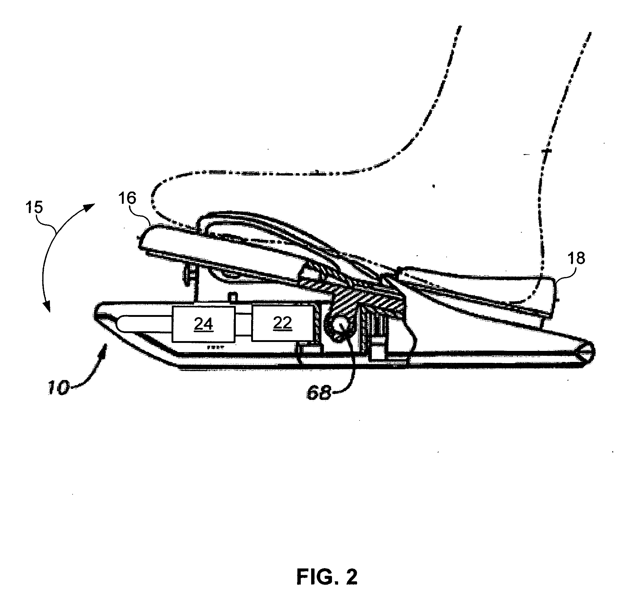 Footswitch operable to control a surgical system