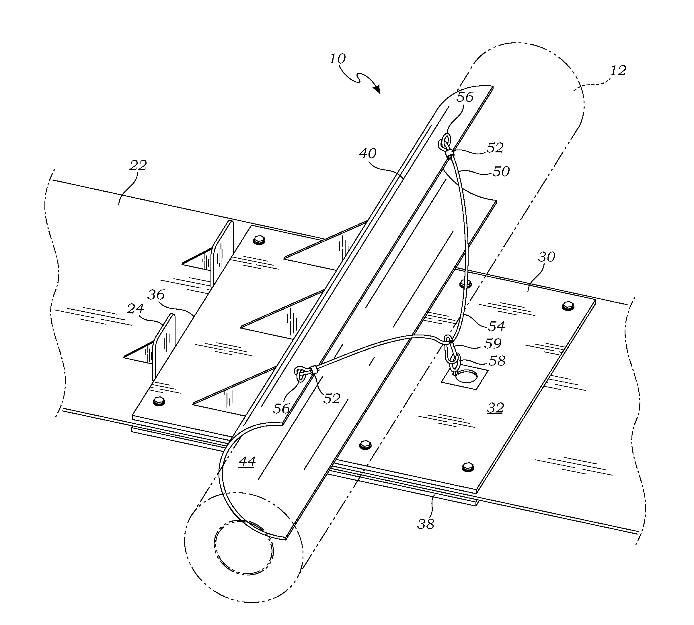 Loader attachment for use with a mobile conveyor system