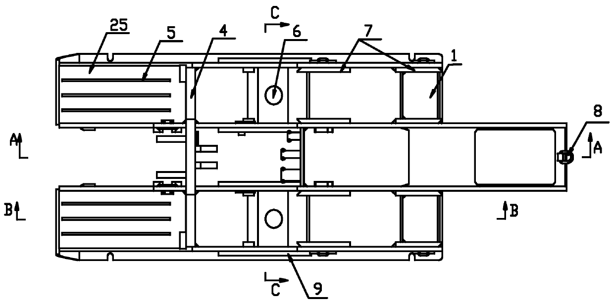 A hydraulic support base