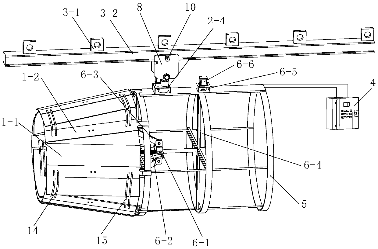 Coal mine fully mechanized excavation face air flow field plc type intelligent control device