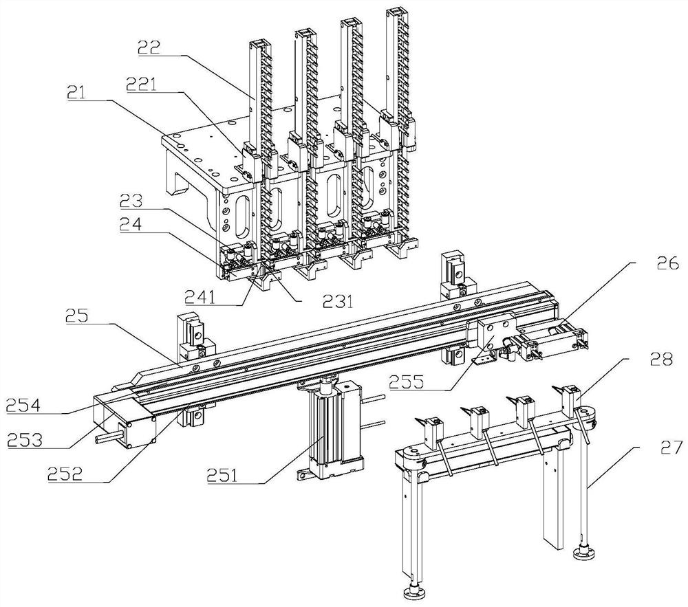 Motor carbon brush moving press-fitting device, buckling method and carbon brush assembling equipment