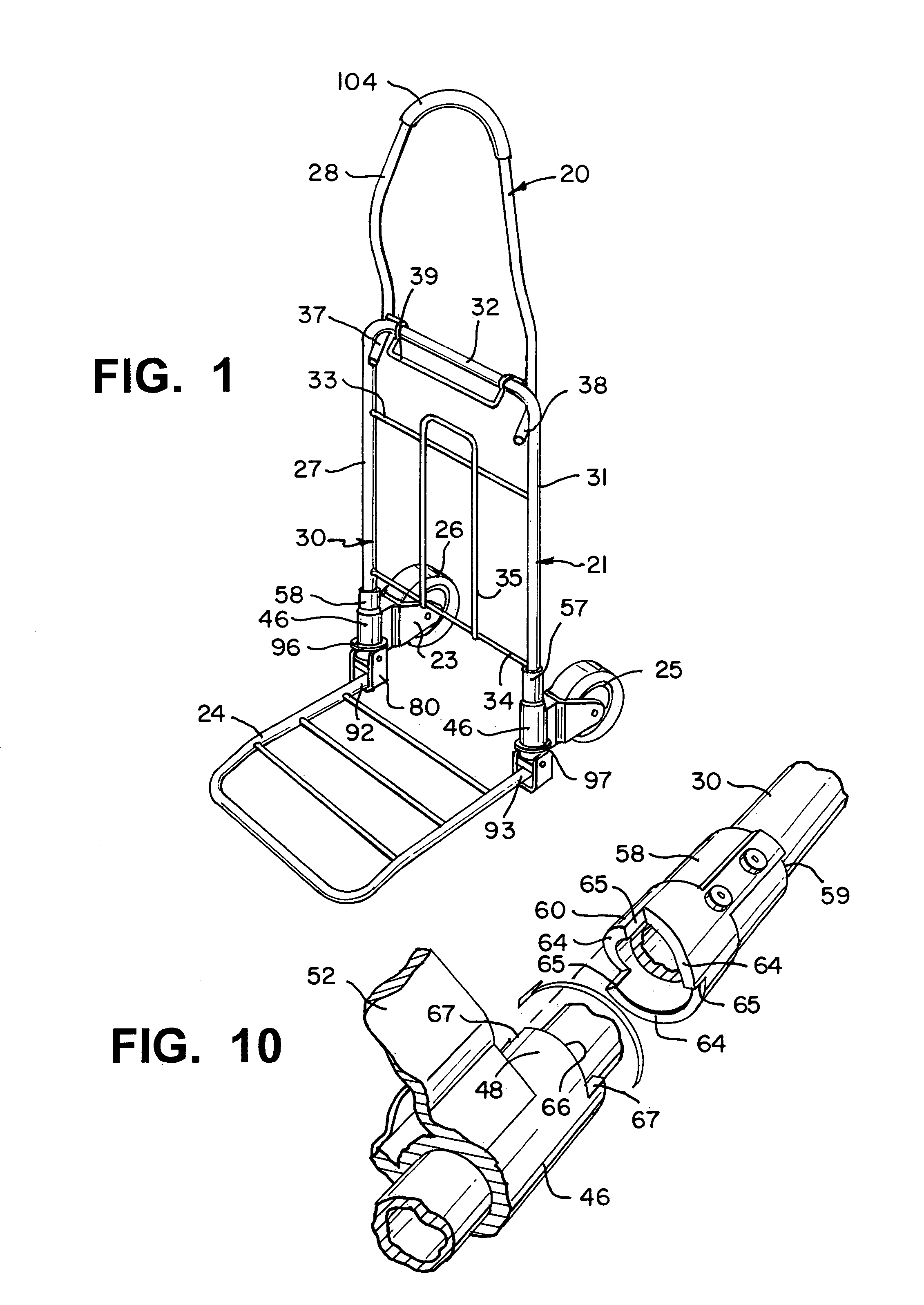 Portable luggage carts/carriers