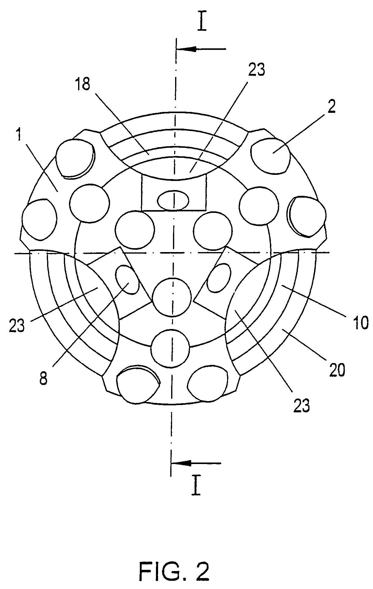 Method and device for the drilling of holes in ground or rocky material