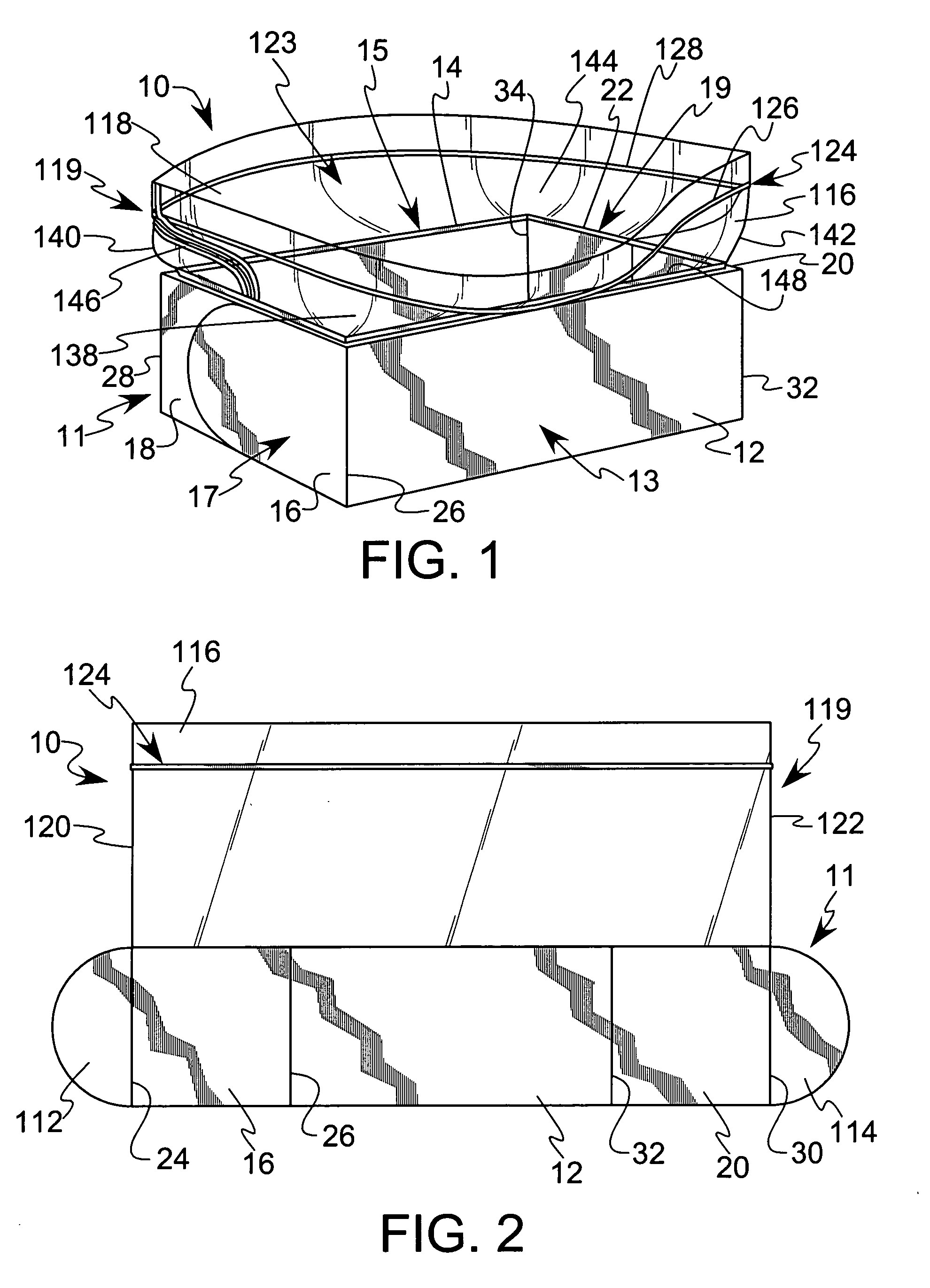 Flexi-resilient to rigid container including vertically hinged sides