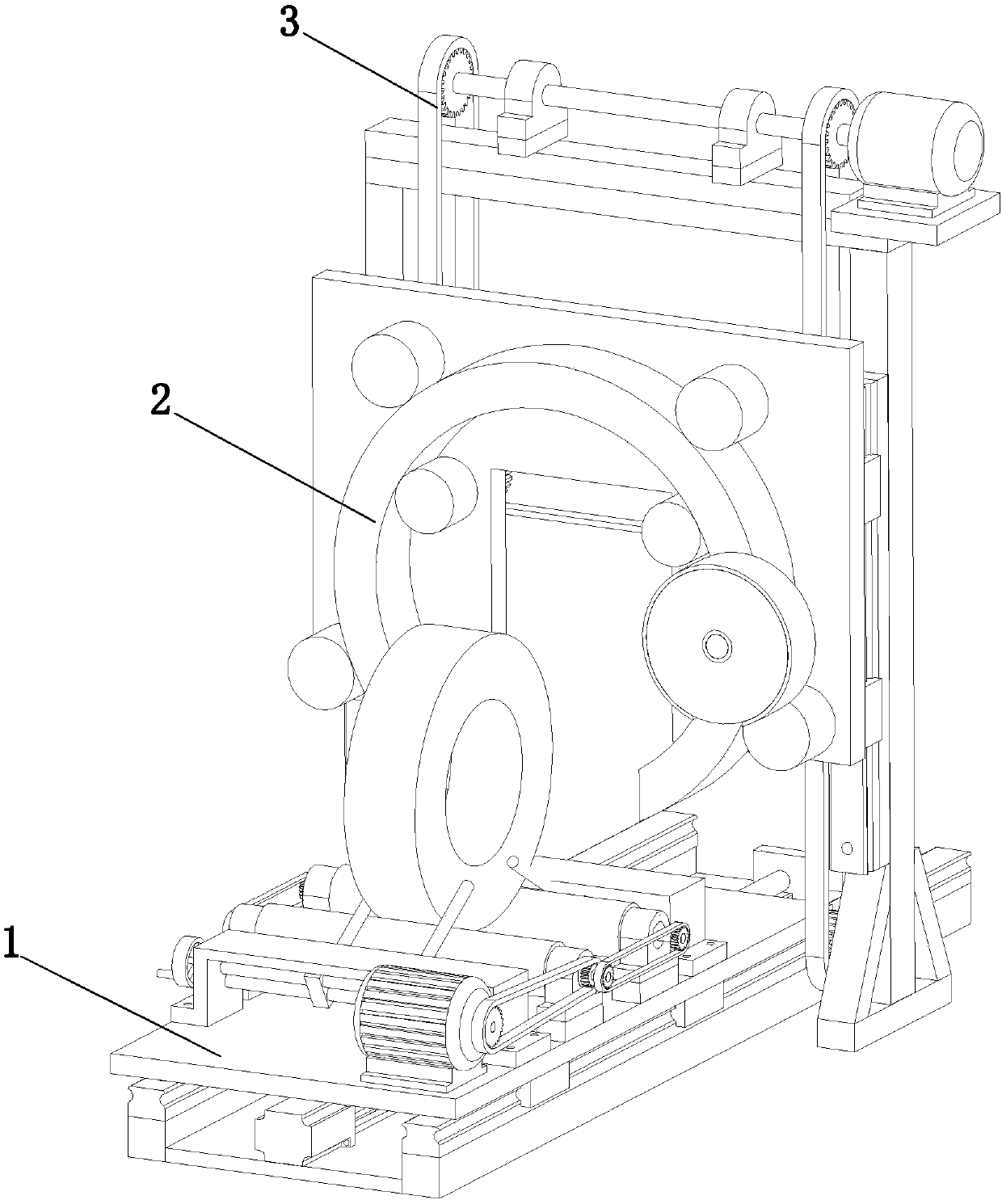 Steel band winding and packing machine