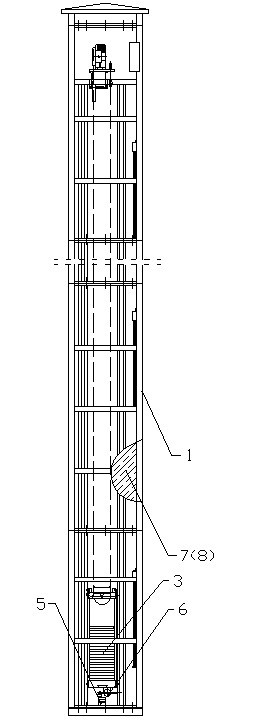 Integrated building-block-type lift of strip steel structure