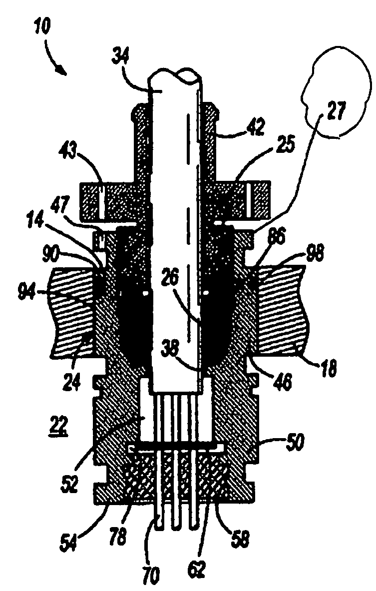 Indirect entry cable gland assembly