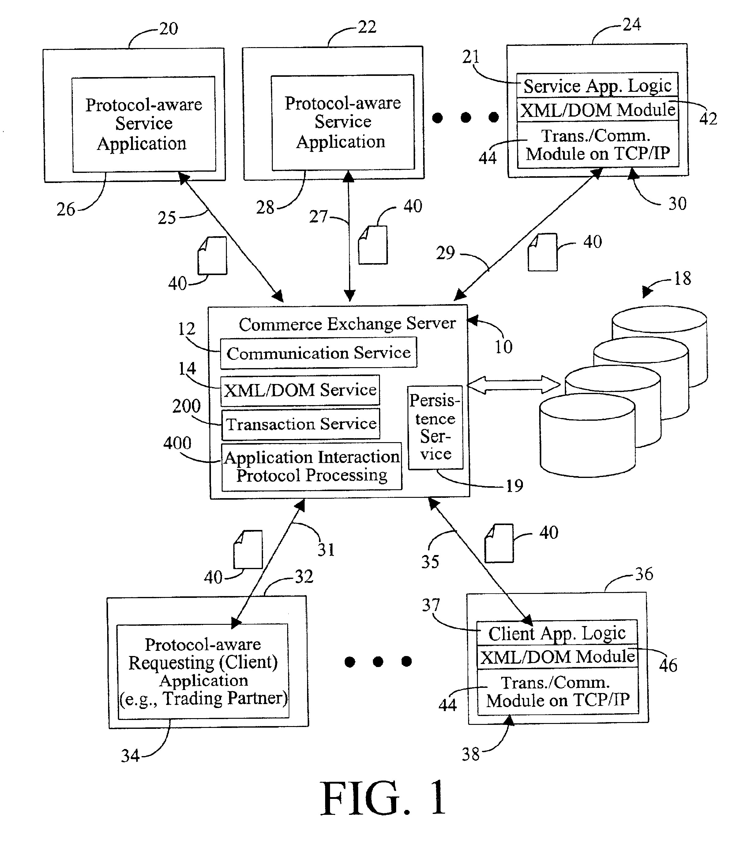 Transaction data structure for process communications among network-distributed applications