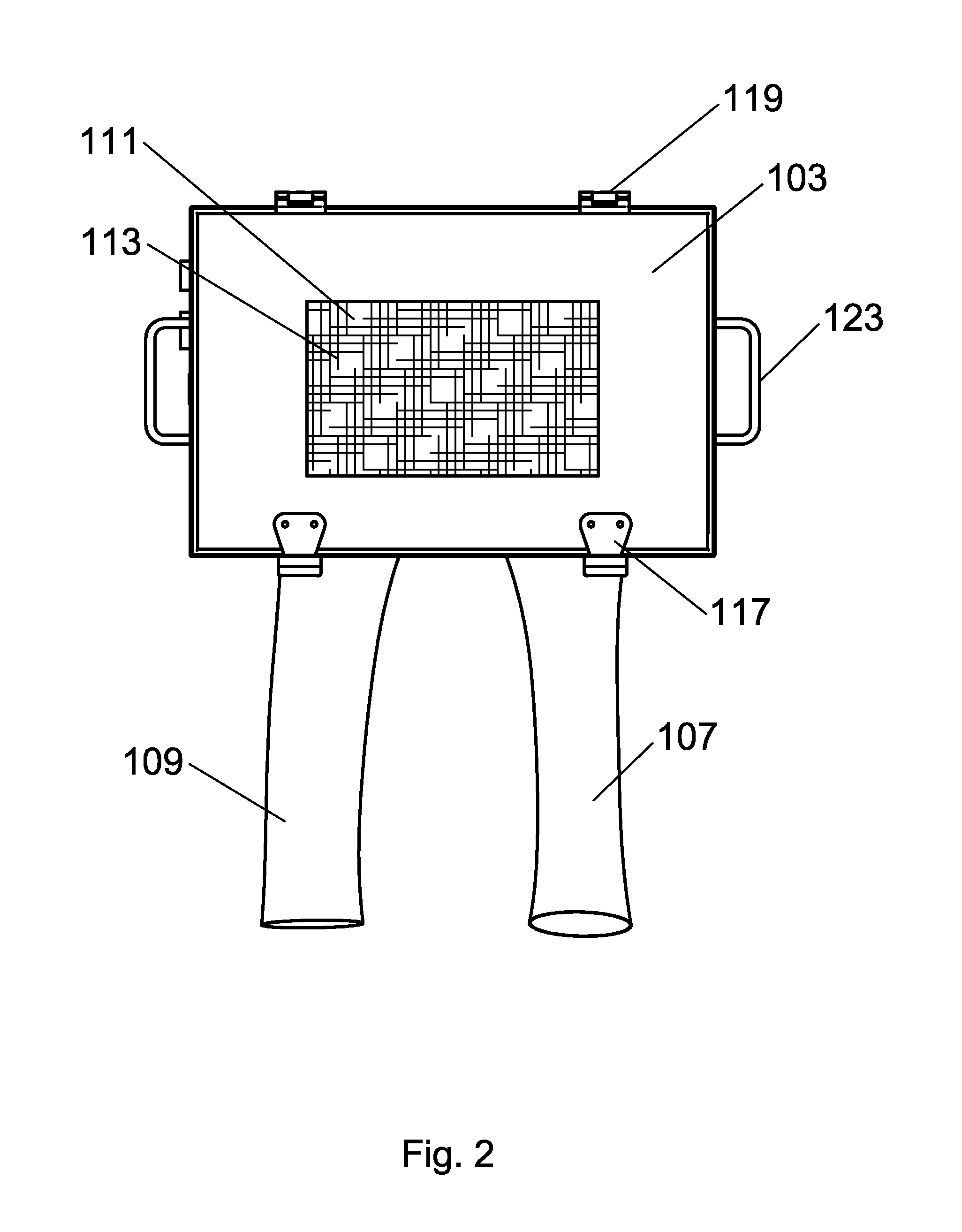 Electromagnetic isolation chamber with unimpeded hand entry