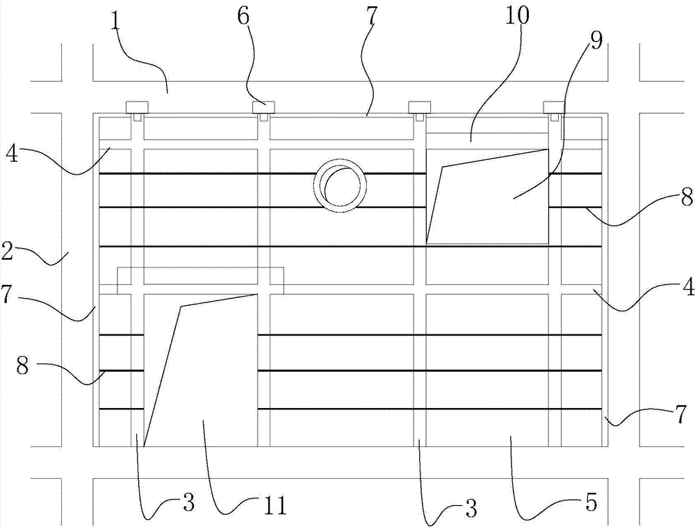 Flexible masonry filler wall and concrete structure connecting structure