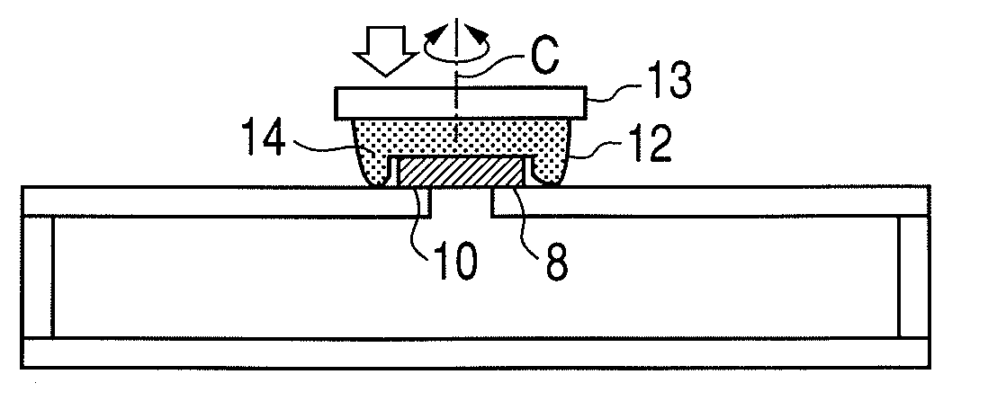 Airtight container and manufacturing method of image displaying apparatus using airtight container