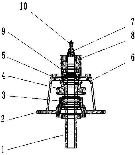 Stirrer magnetic fluid sealing device