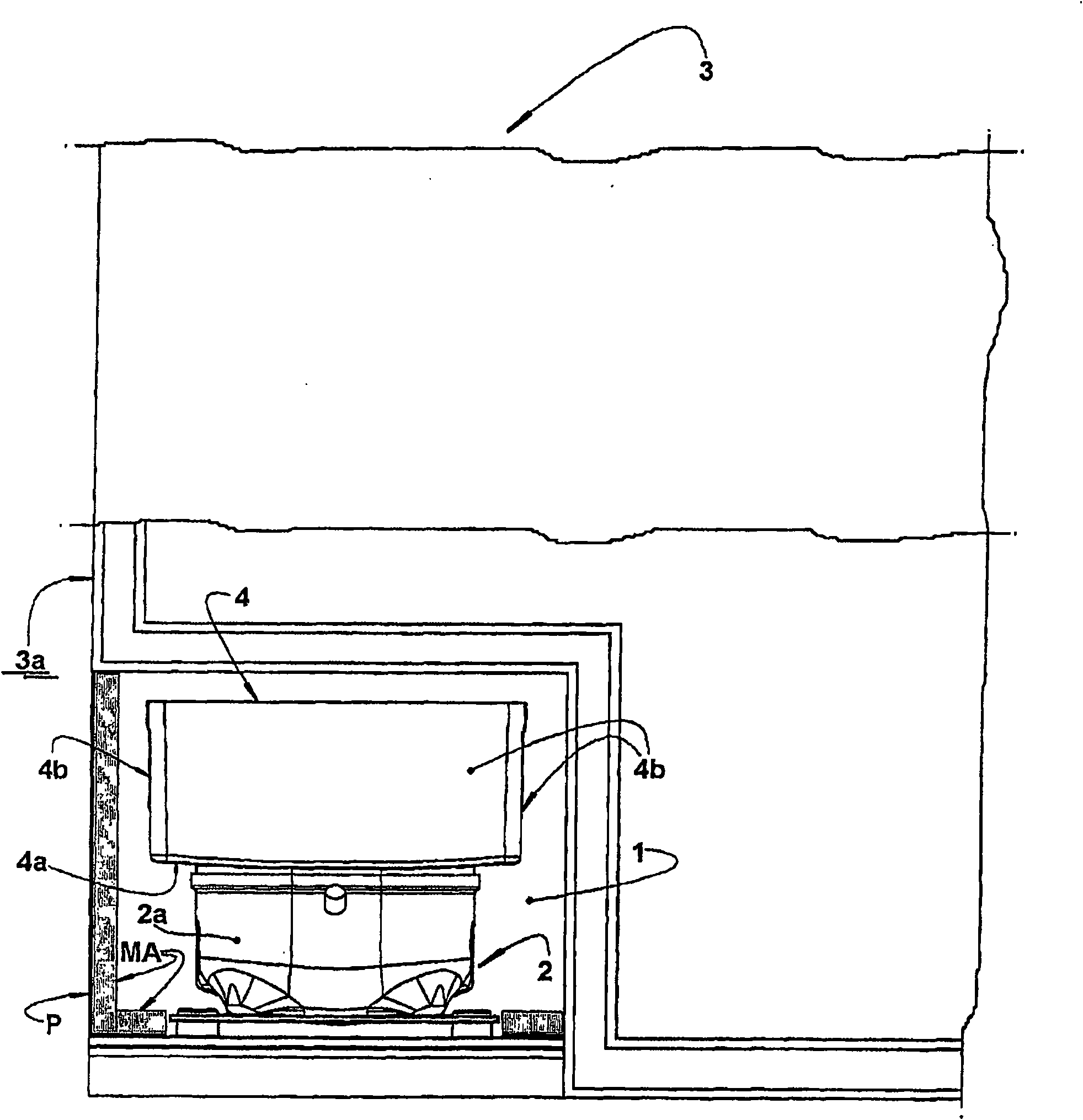 Resonator arrangement for the cabinet of a refrigeration appliance