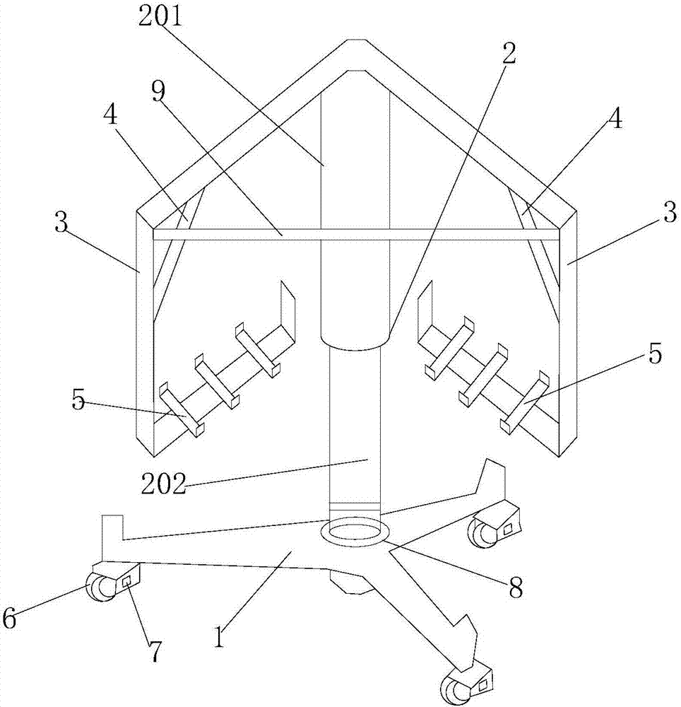 Movable metal placing frame