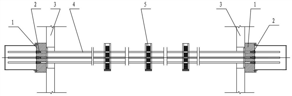 Steel strand tie bar cable system with layered and separated wire supporting structure and mounting method of steel strand tie bar cable system