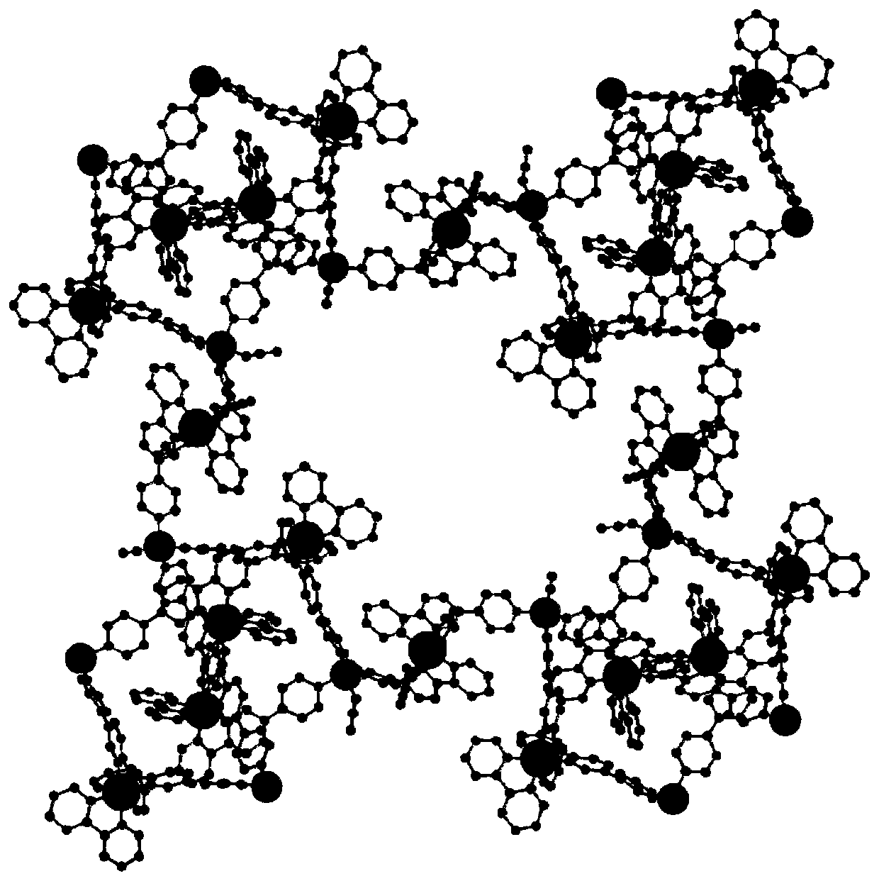 Preparation method and application of metal-organic framework structure compound with chiral pore channel structure