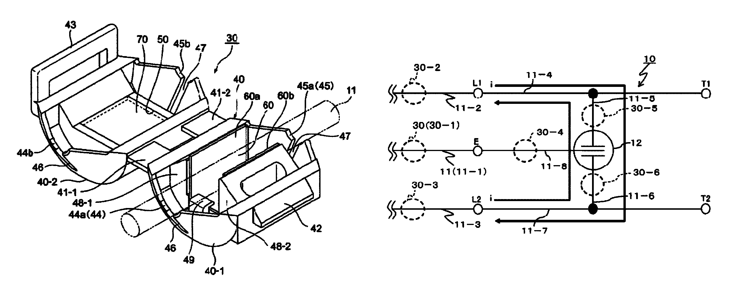 Surge current detection device