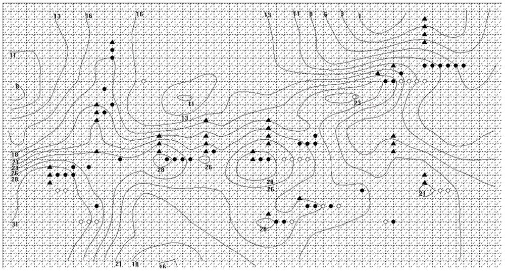 Method for extracting and automatically drawing characteristic points of groove and ridge lines