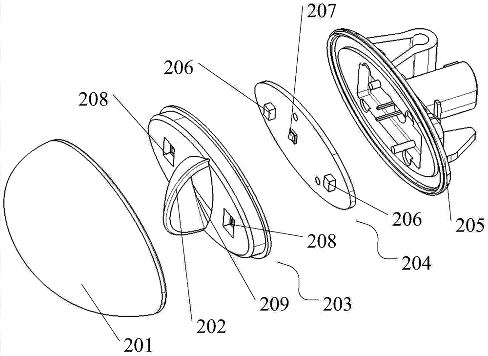 A side turn signal light