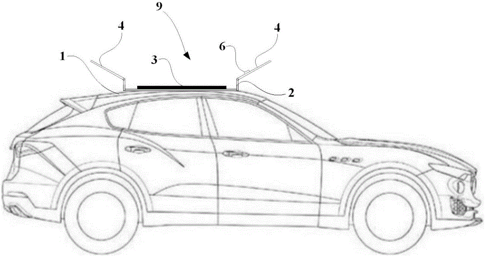 Vehicle-mounted solar cell device, vehicle-mounted power supply system and vehicle