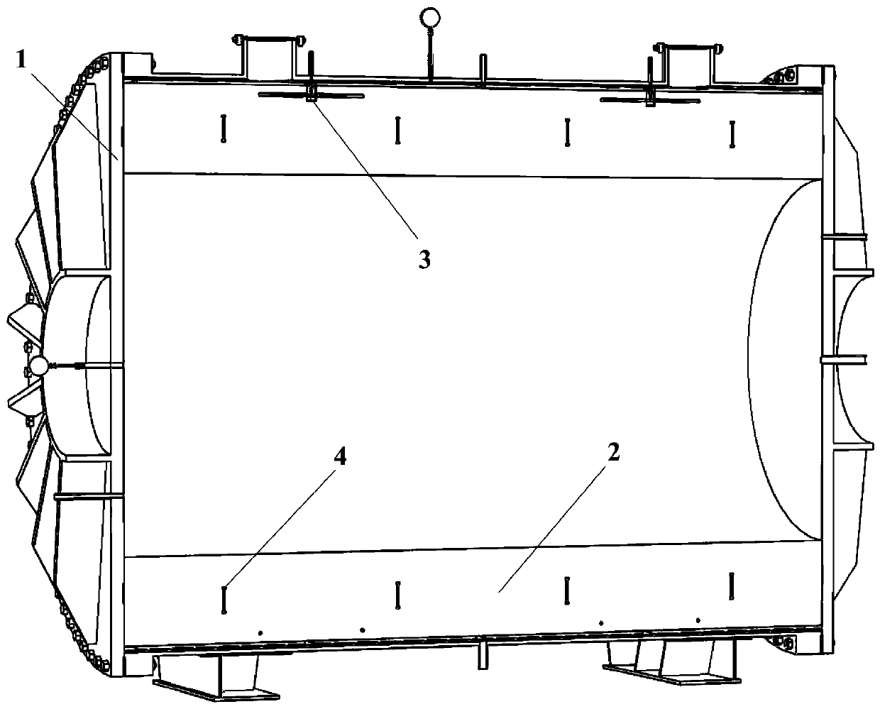 Tunnel lining structure model test device and test method