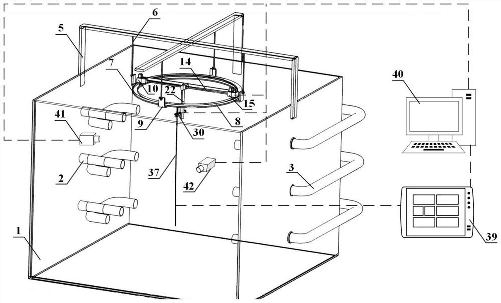 A deepwater drilling platform suspension riser avoid platform evacuation test system and method