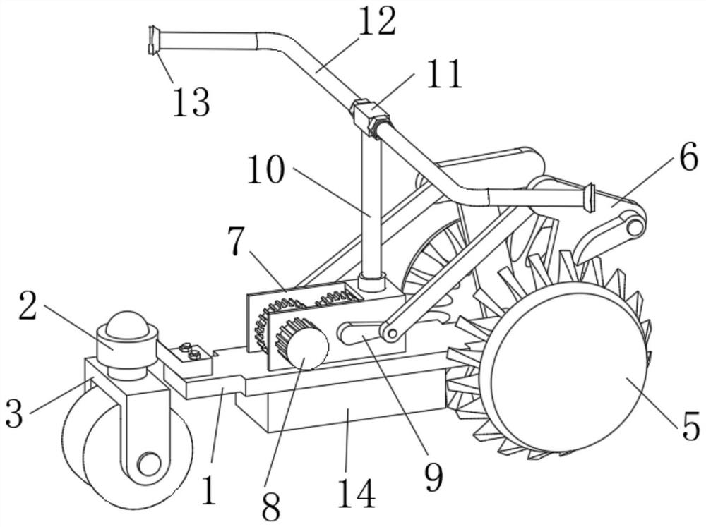 Rotary watering cart for landscaping