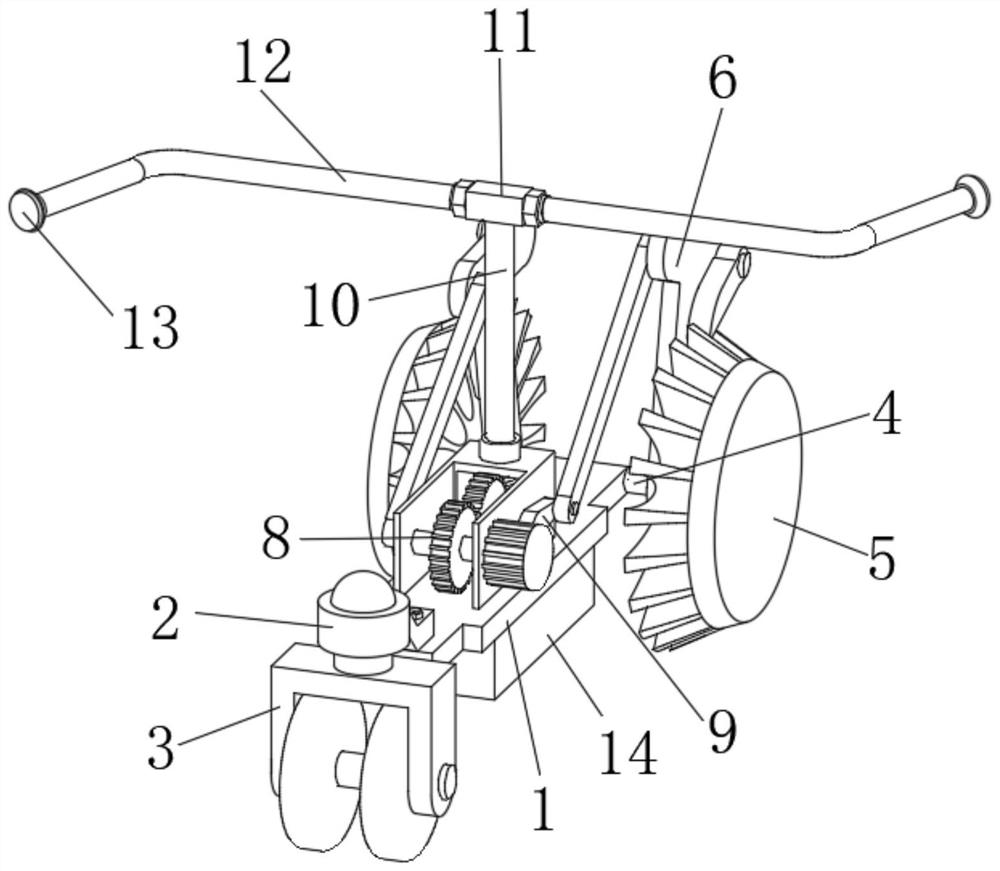 Rotary watering cart for landscaping