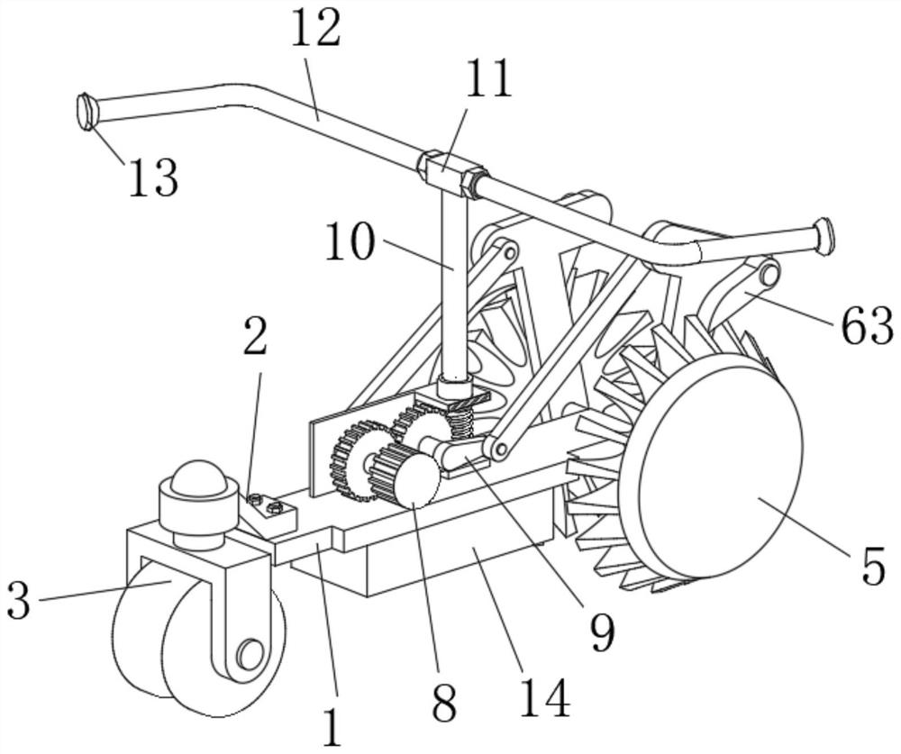 Rotary watering cart for landscaping