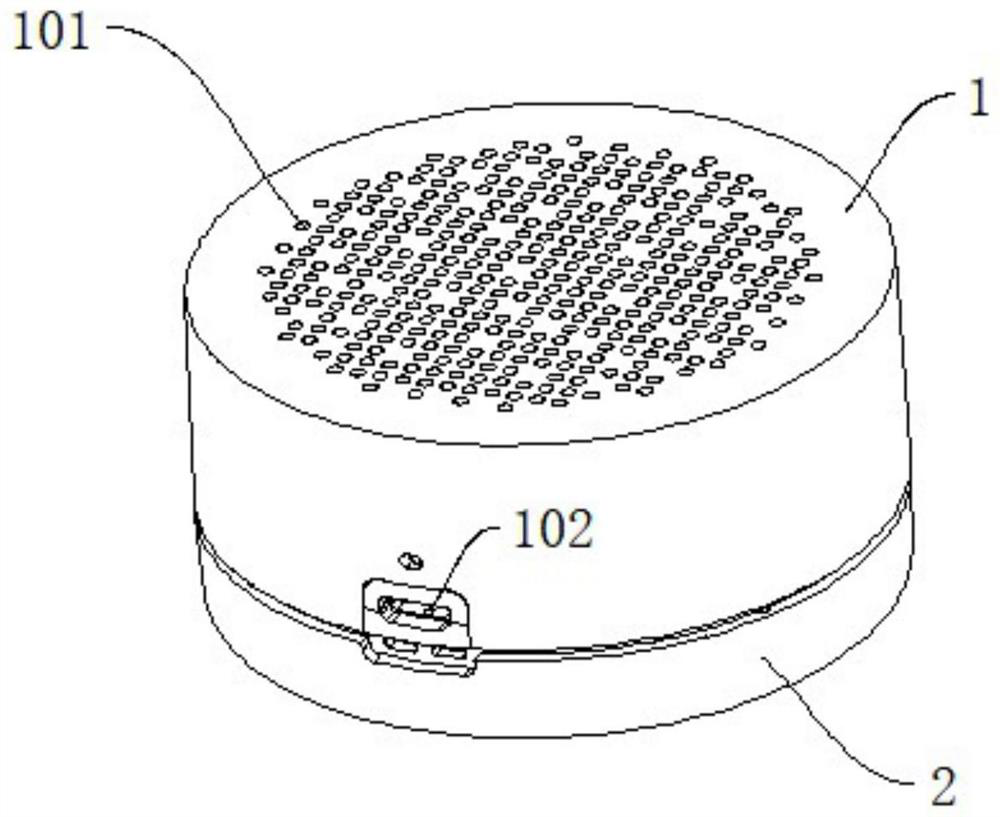 Artificial intelligence sound box with underneath type keys