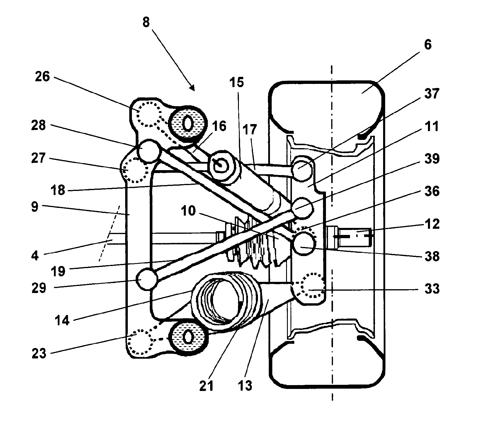 Wheel suspension assembly and a motor vehicle