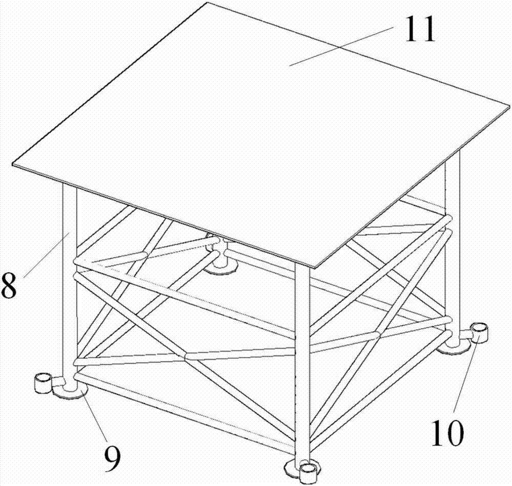 Intertidal zone simple ocean platform and construction method thereof