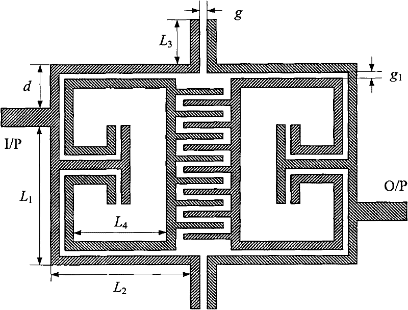 Plane compact type three-passband filter