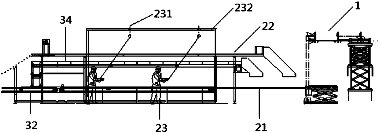 Battery pack distribution and transmission system used in intelligent disassembling system for waste power battery